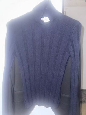 Falconeri Ribbed Navy Turtleneck Sweater100% cashmere